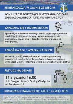 Debata - wyznaczenie obszaru zdegradowanego i obszaru rewitalizacji